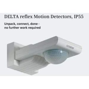 Siemens Delta Reflex 290 Deg Motion Sensor 10A 2500W IP55 Titanium White 5TC7212