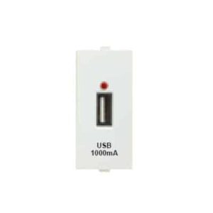 Anchor Roma Classic 1A Modular USB Socket 1M White 20460