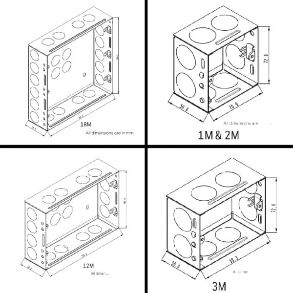 Buy Honeywell MK Modular Concealed GI Metal Boxes Online at Best Prices