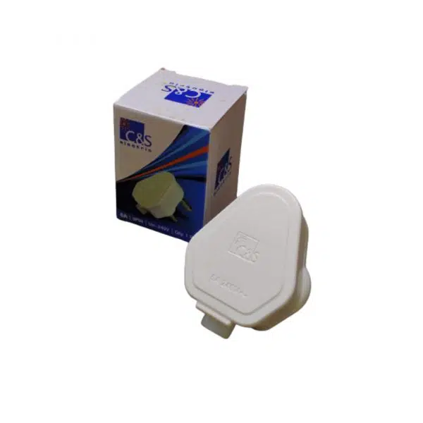 Buy C&S Electric 3 Pin Plug Top White Online at Best Prices