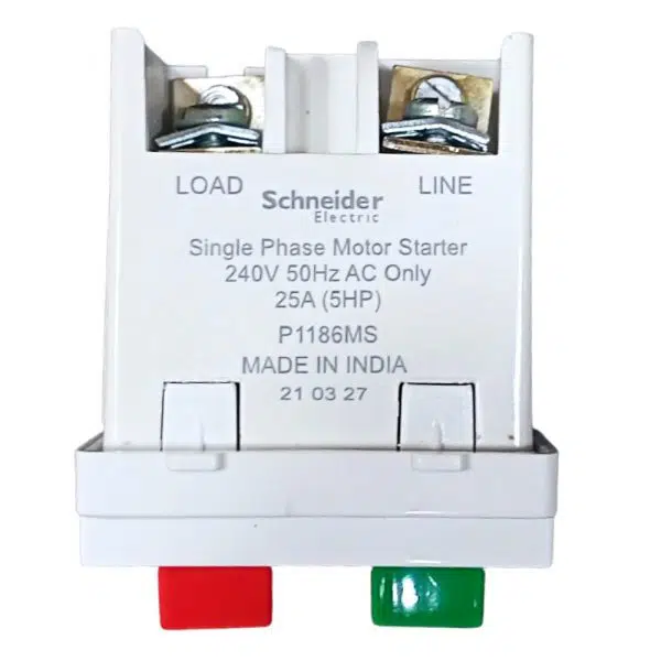 Schneider Electric Livia 25A Motor Starter 2M White P1186MS Side View