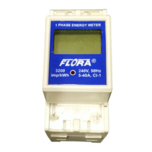 Flora 5-40A 1 Phase kWh Electric Sub Meter Channel Type Front look of Product