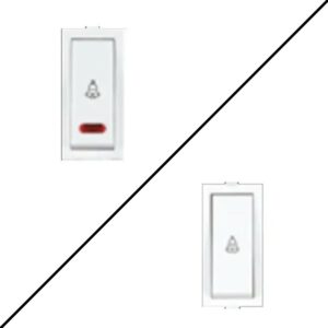 Anchor Roma Classic 10A 1 Way Modular Bell Push Switch 1M White