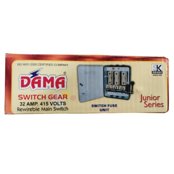 DAMA32ATPMSFU Dama 32A TP Main Switch Fuse Unit Rewirable additional image