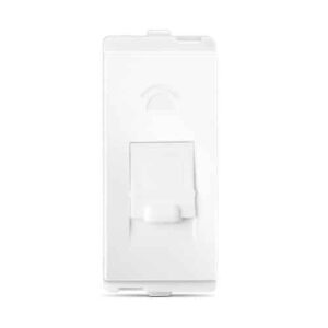 Honeywell MK EVO Modular RJ11 Telephone Socket with Shutter 1M White EW490WHI