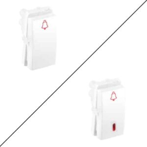 Honeywell MK EVO 6A 1 Way Modular Bell Push Switch White