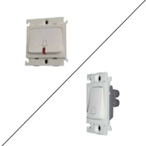 Legrand Mylinc 6A 1 Way Modular Bell Push Switch White