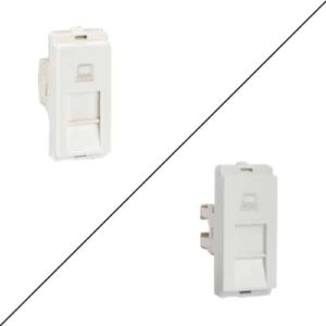 Schneider Livia Modular RJ45 Computer Socket with Shutter 1M White