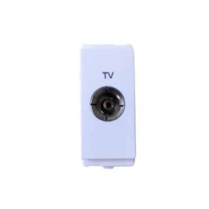 Schneider Livia Modular TV Coaxial Socket  1M White P4500